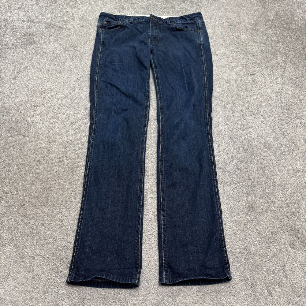 Rag & Bone Bootcut Low Rise Denim Jeans Womens 30 Blue Dark Wash Stretch Casual